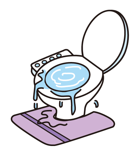 トイレ詰まりのイラスト