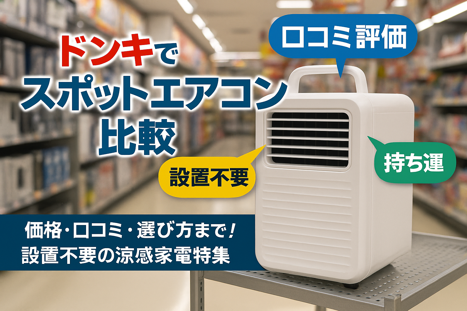 ドンキホーテでスポットエアコンの価格と口コミ徹底比較