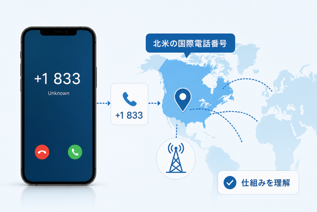 833電話とは？「+1 833」からかかる国際電話の正体と仕組み