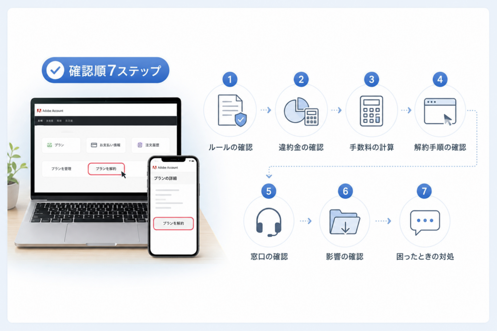Adobe公式サイトから解約するときの確認順