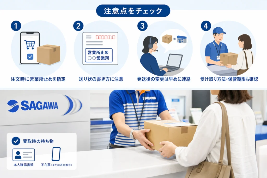 Amazon・楽天などの通販で営業所止めを希望するときの注意点