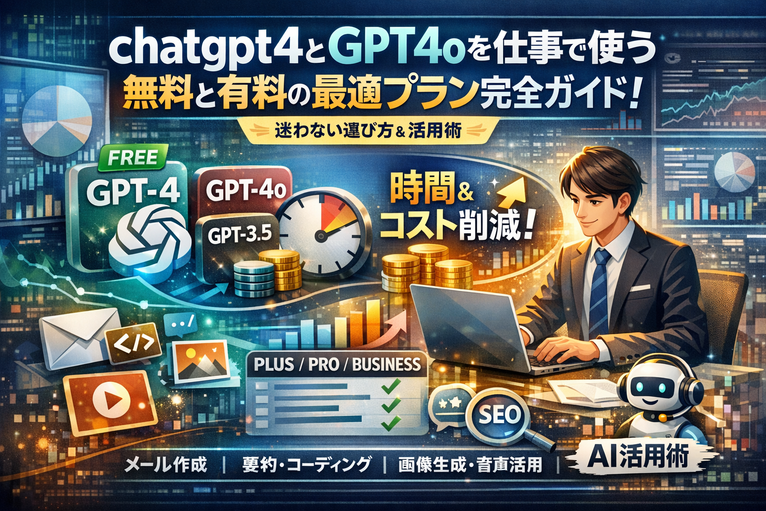 chatgpt4とGPT4oを仕事で使う無料と有料の最適プラン完全ガイド！迷わない選び方と活用術 - ハウスケアラボ