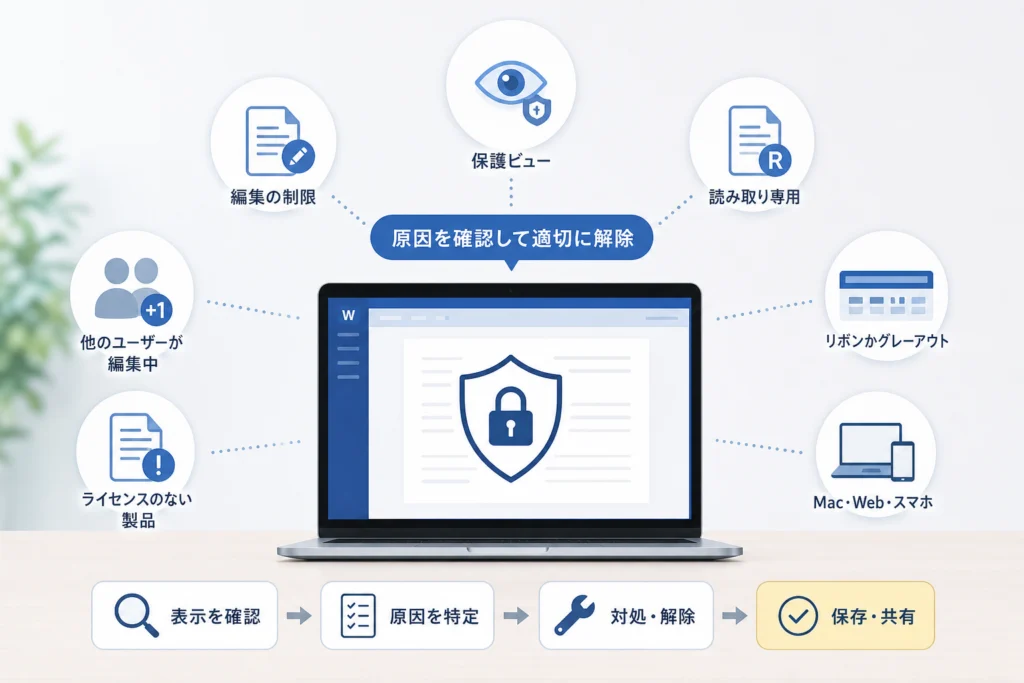 「保護ビュー」で編集できない場合の安全な対処法
