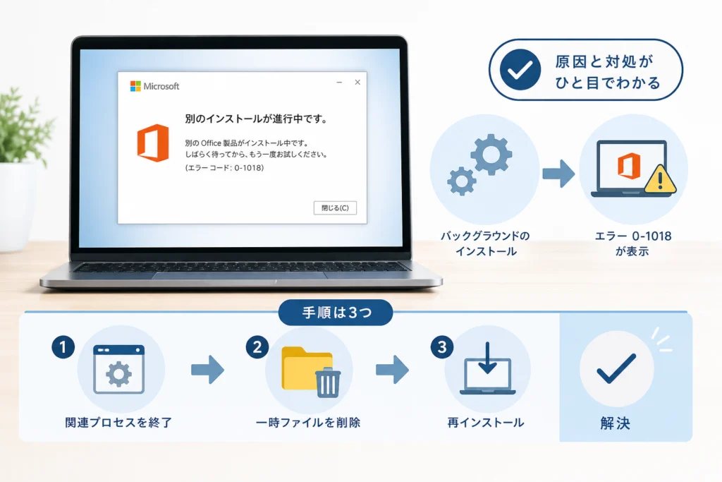 「別のインストールが進行中です」と表示されるのはなぜ？