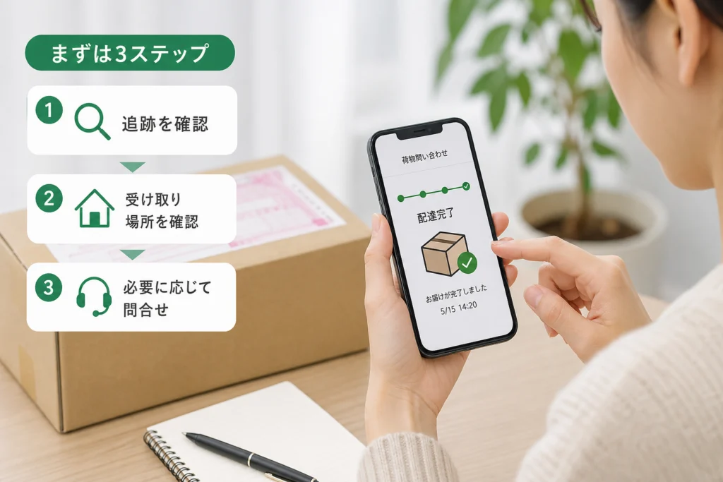 「配達完了」なのに届いていない場合の確認手順