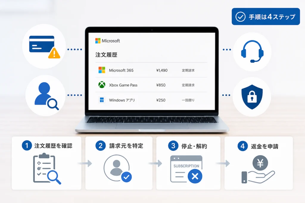 「MSbill.info」「MICROSOFT*」は何の請求？