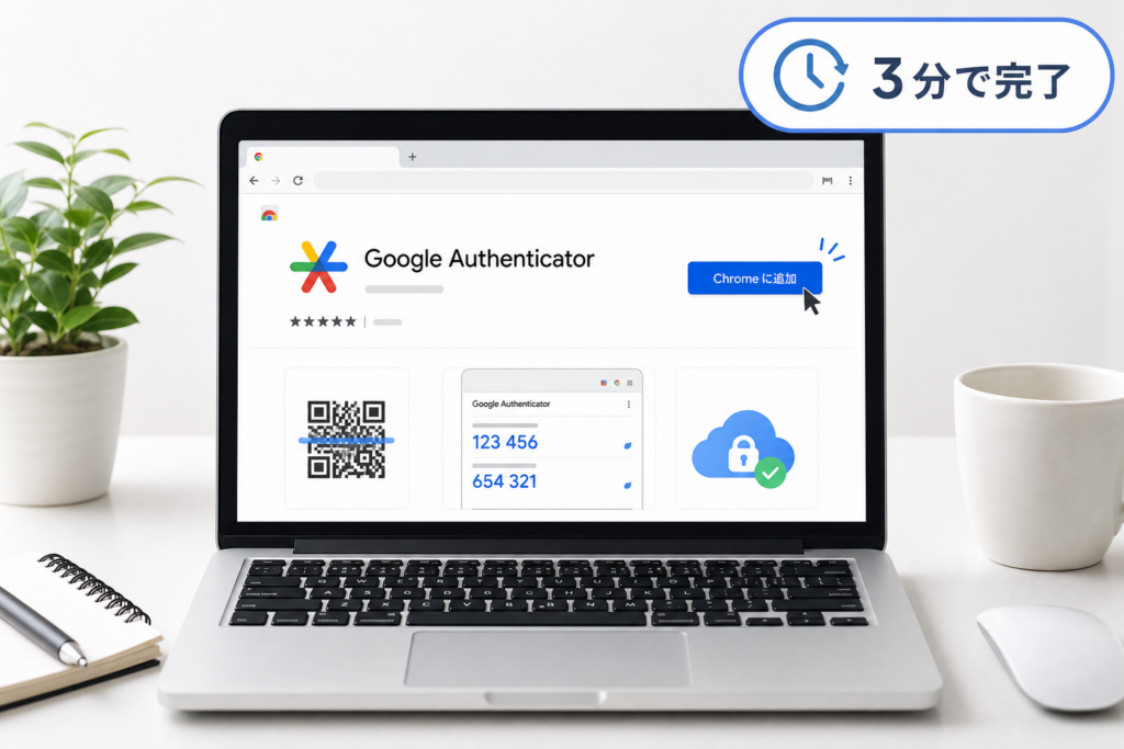 【3分で完了】PC版Google Authenticator(Chrome拡張機能)のインストール手順