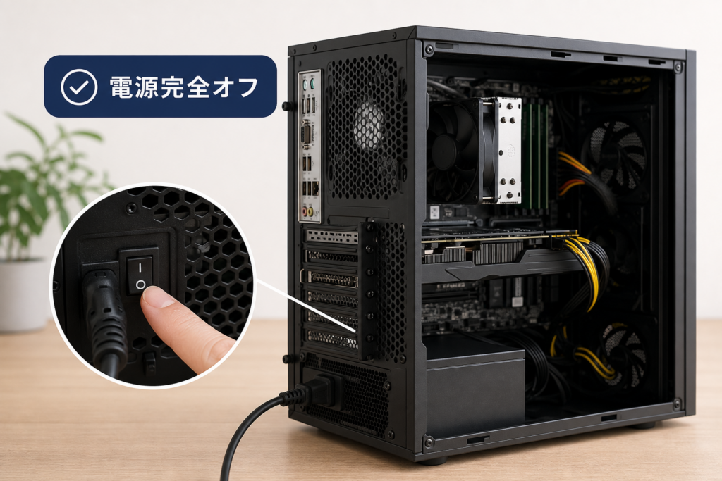 【デスクトップ・ゲーミングPC】放電手順と注意点