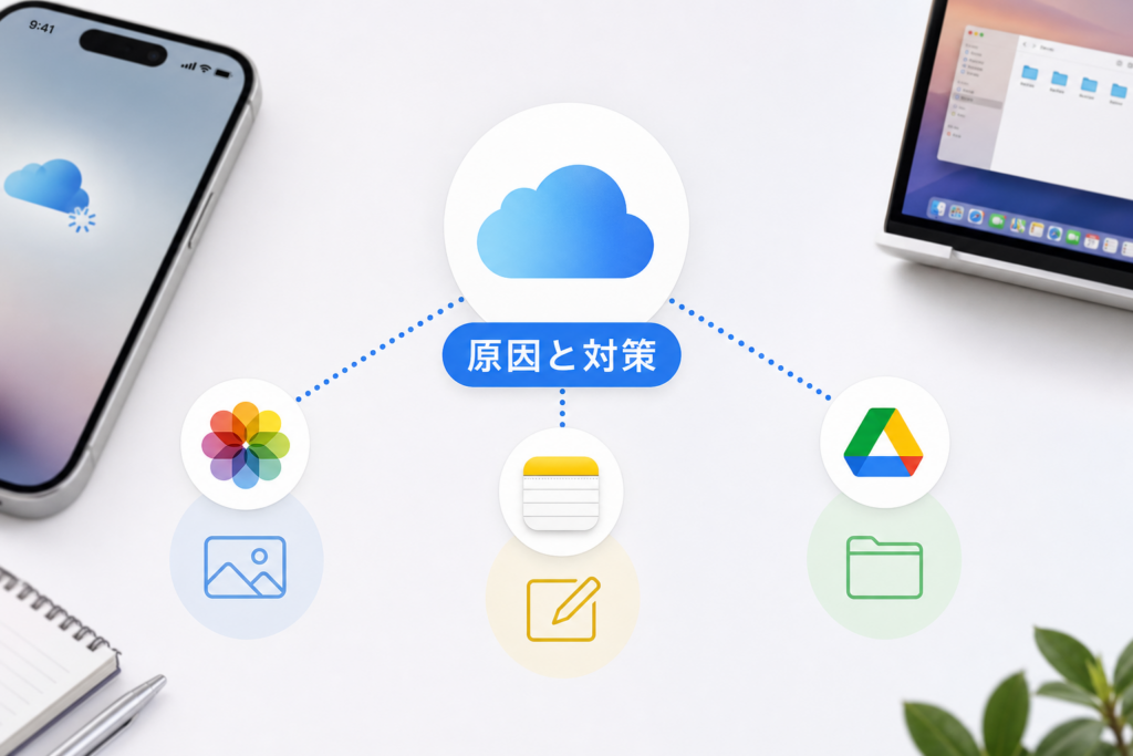 【写真・メモ・ドライブ別】iCloud同期トラブルの原因と個別対策