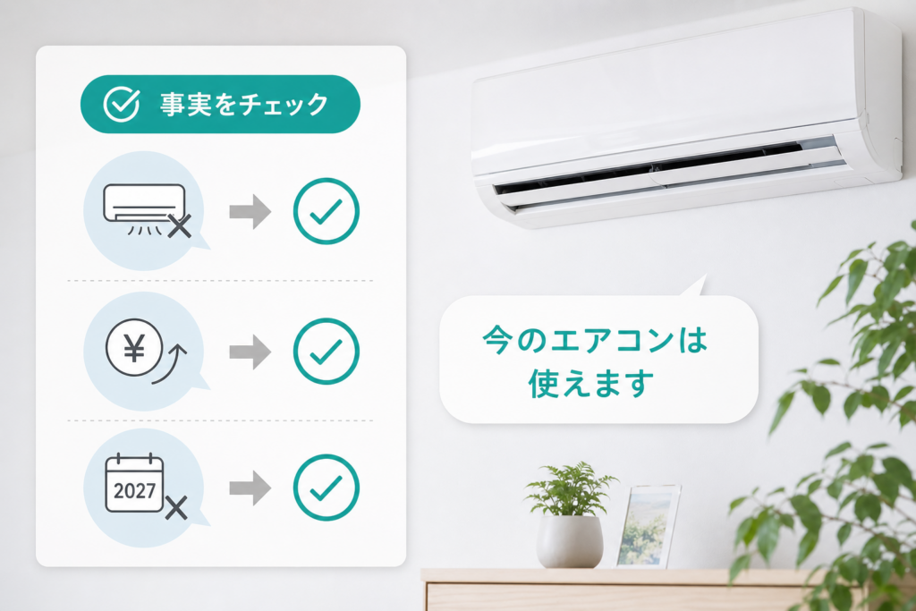 【誤解を解く】2027年以降に今のエアコンは使えなくなる？噂3つをファクトチェック