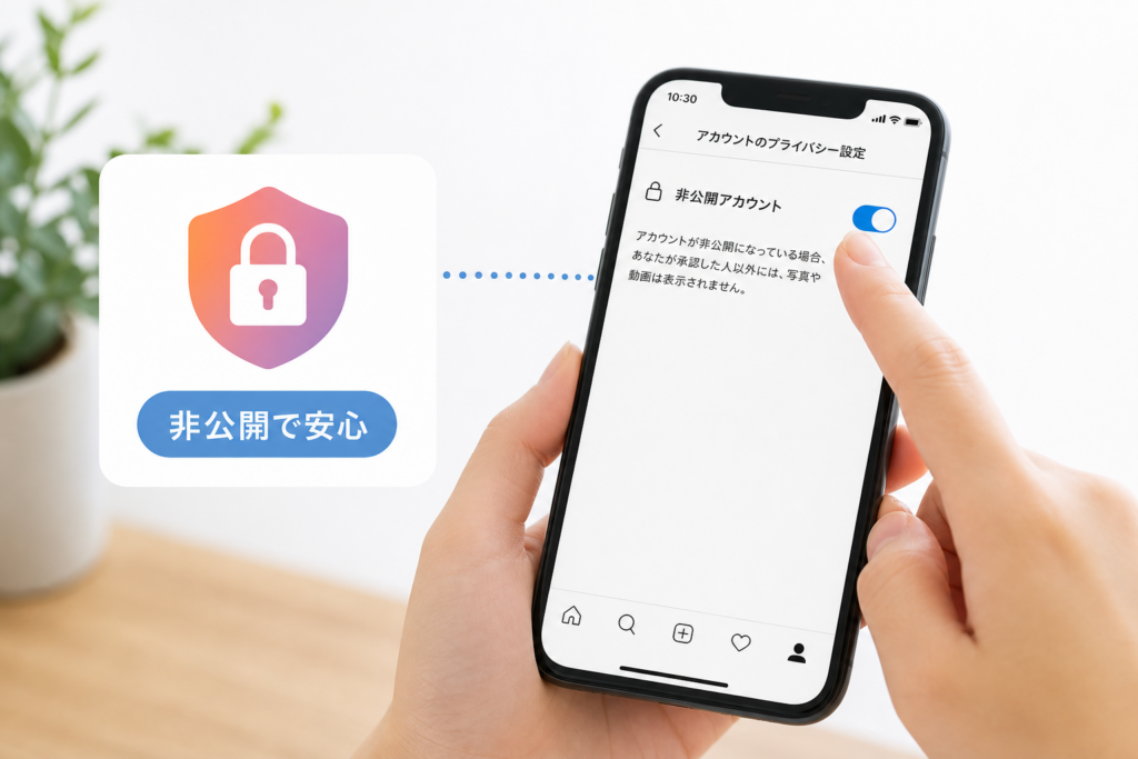 【Instagram】インスタで鍵垢(非公開)にする設定手順と注意点
