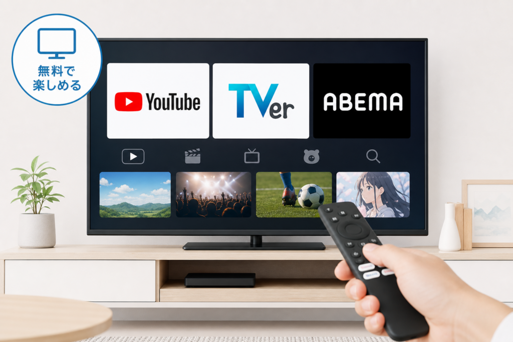 ここまで無料で楽しめる！YouTubeやTVer、ABEMAの実力と使い方