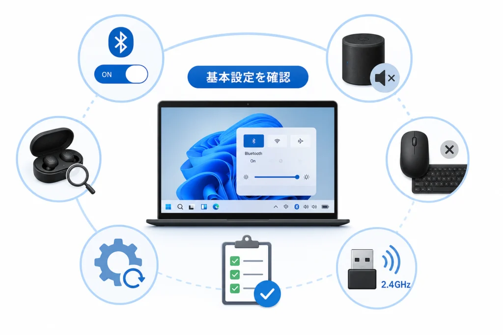まず確認するBluetooth接続の基本設定