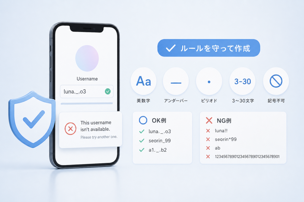 インスタ・TikTokでエラーにならないユーザーネームの公式ルールと注意点