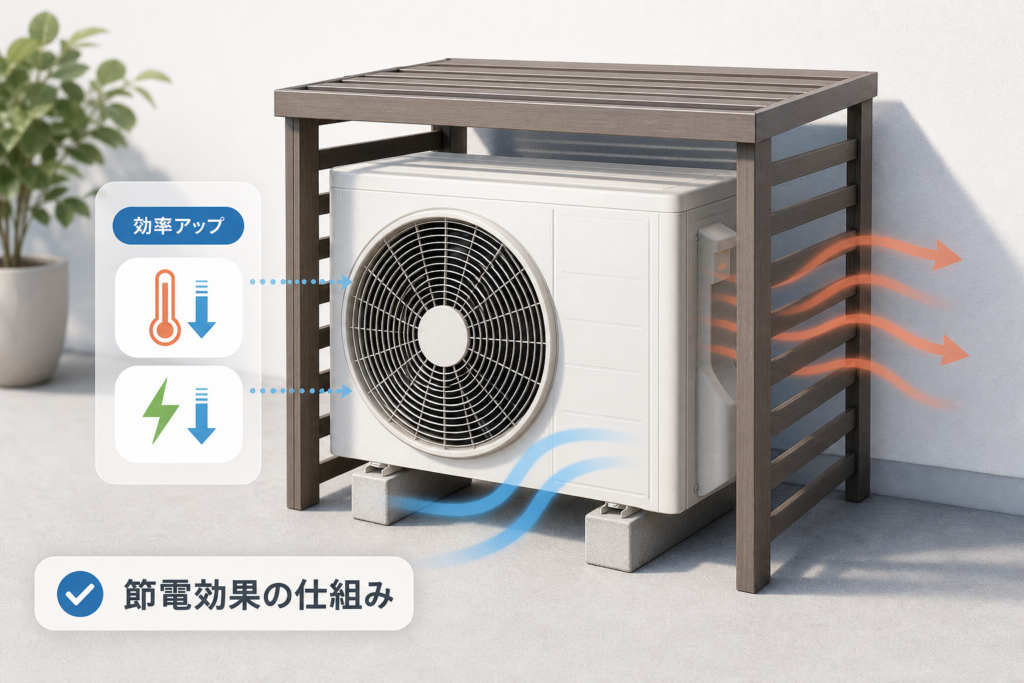 エアコン室外機カバーで期待できる効果と節電の仕組み