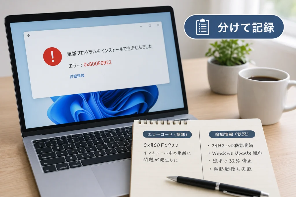 エラーコードは意味と追加情報を分けて記録する