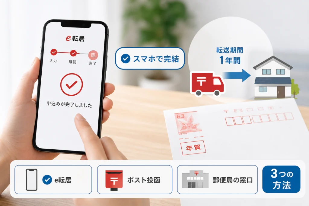 スマートフォンからe転居を申し込むには?