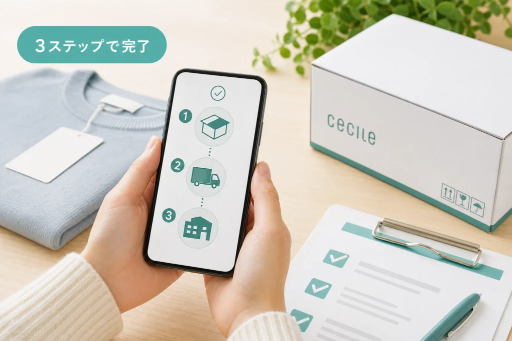 セシールの商品を返品する手順と返送先の確認方法