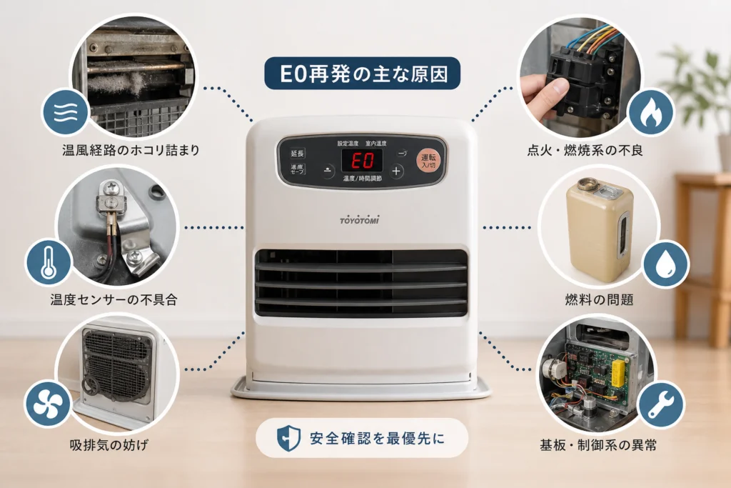フィルターを掃除してもE0が再発するのはなぜ？