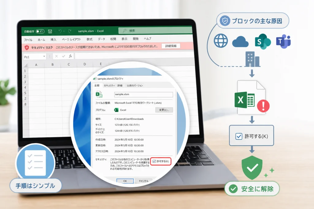 プロパティから解除するとき、ZIPや複数ファイルはどう扱う？