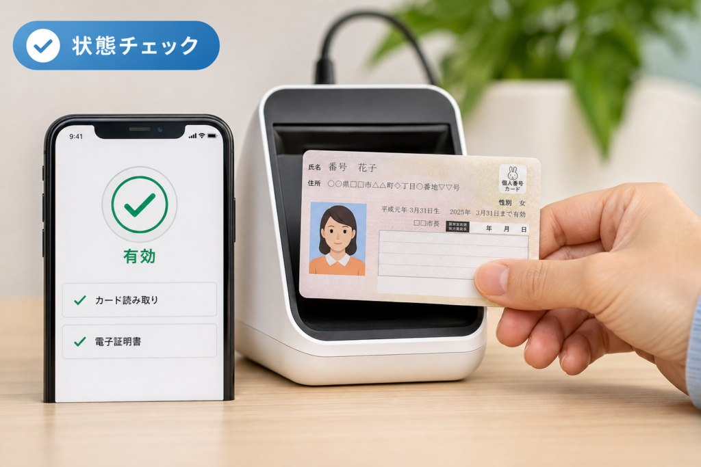 マイナンバーカードと電子証明書の状態を確認する方法