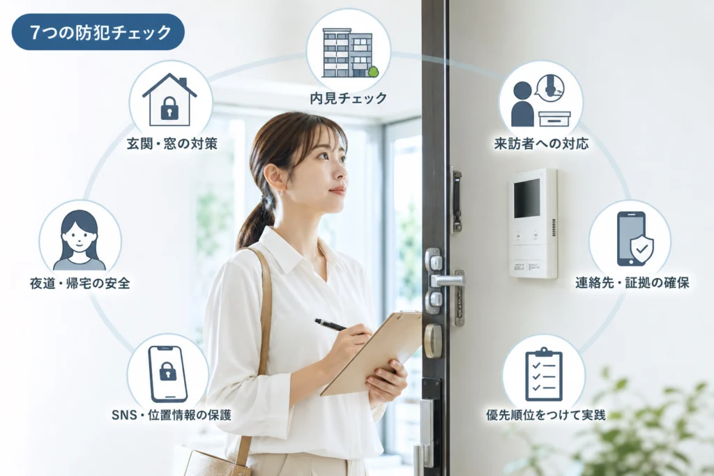 一人暮らしの内見では、防犯面のどこを見る?