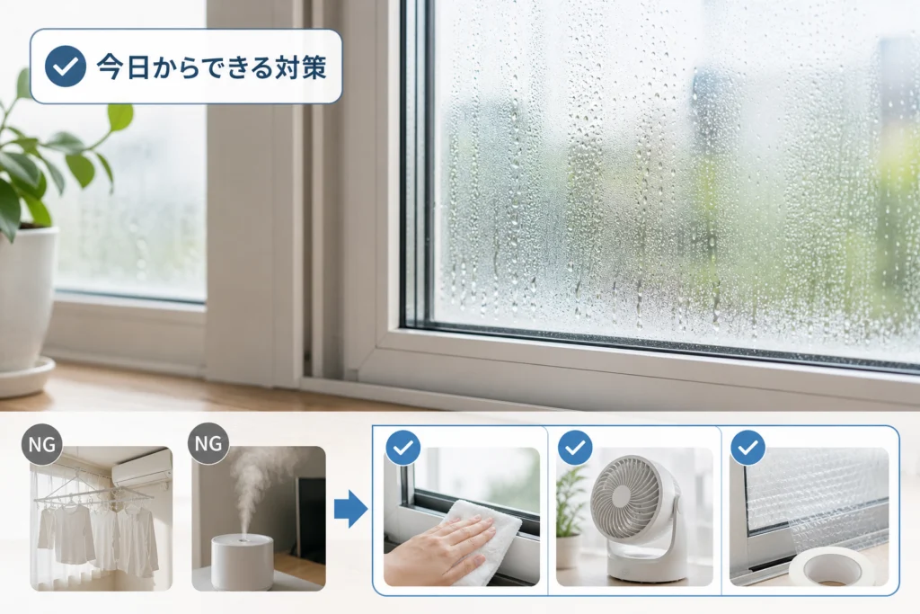 今日からできる手軽な窓の結露対策とNG習慣
