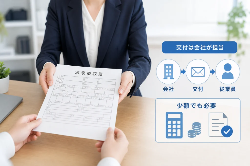 会社員・パートの源泉徴収票は誰が交付する?少額給与でも必要