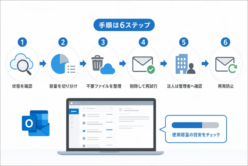 保存から再テストまで、作業を進める順番