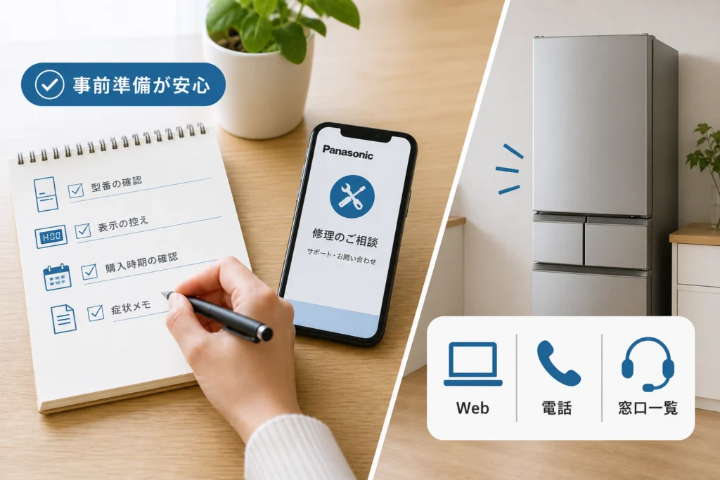 修理を依頼する前の準備と連絡先窓口の確認