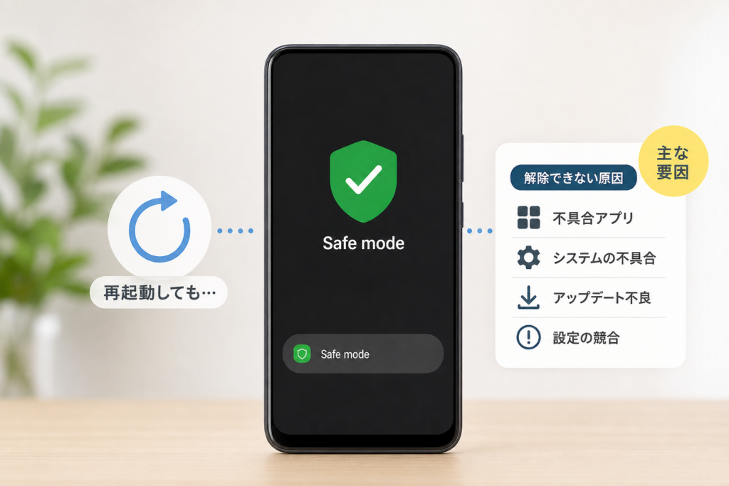 再起動してもセーフモードを解除できない原因