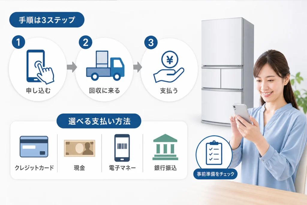 冷蔵庫の回収はどう申し込む?支払い方法も確認