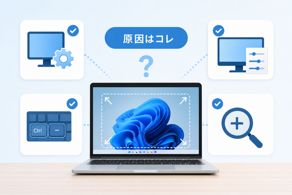 原因別パターン診断！あなたのPC画面が小さくなった理由はどれ？
