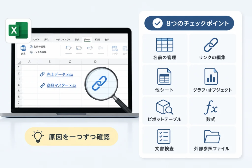外部リンクが消えないときに確認する場所