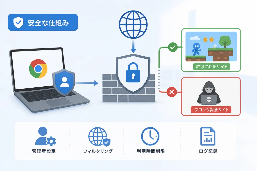 学校のChromebookやタブレットはどうやってアクセスを制限している？