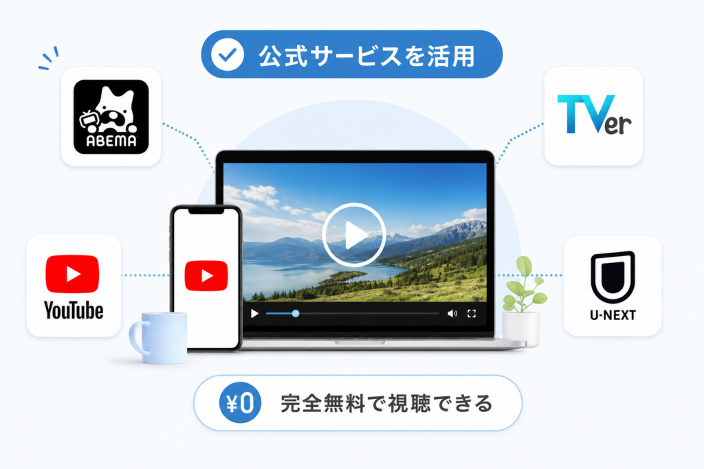 完全無料で映画を楽しめる公式サイトとアプリまとめ（ABEMAやTVerやYouTubeほか）
