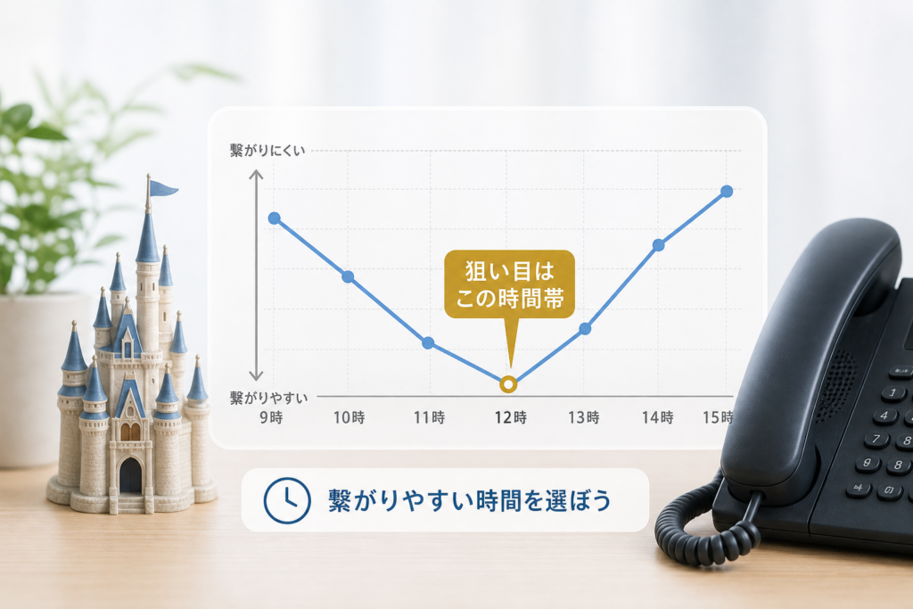 実測検証で判明したディズニーの電話が驚くほどスムーズに繋がる狙い目の時間帯