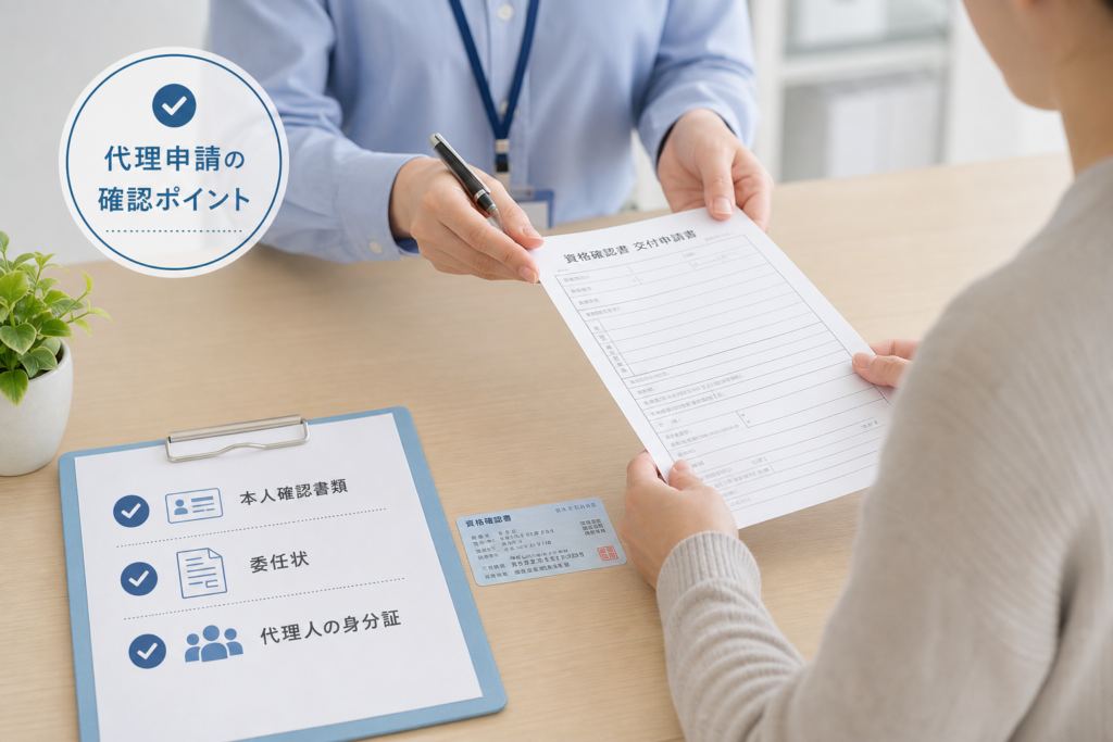 家族・施設職員が代理申請するときの確認事項