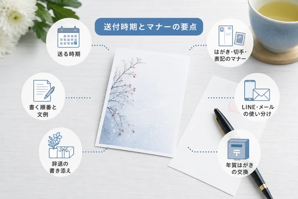 寒中見舞いはいつ相手へ届くように送る？