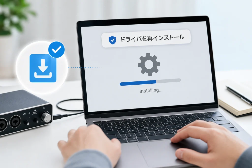手順2：対応ドライバを確認し、安全に再インストールする