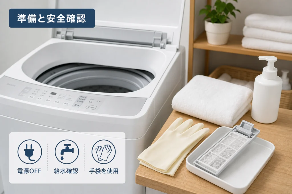 掃除を始める前の準備と安全確認