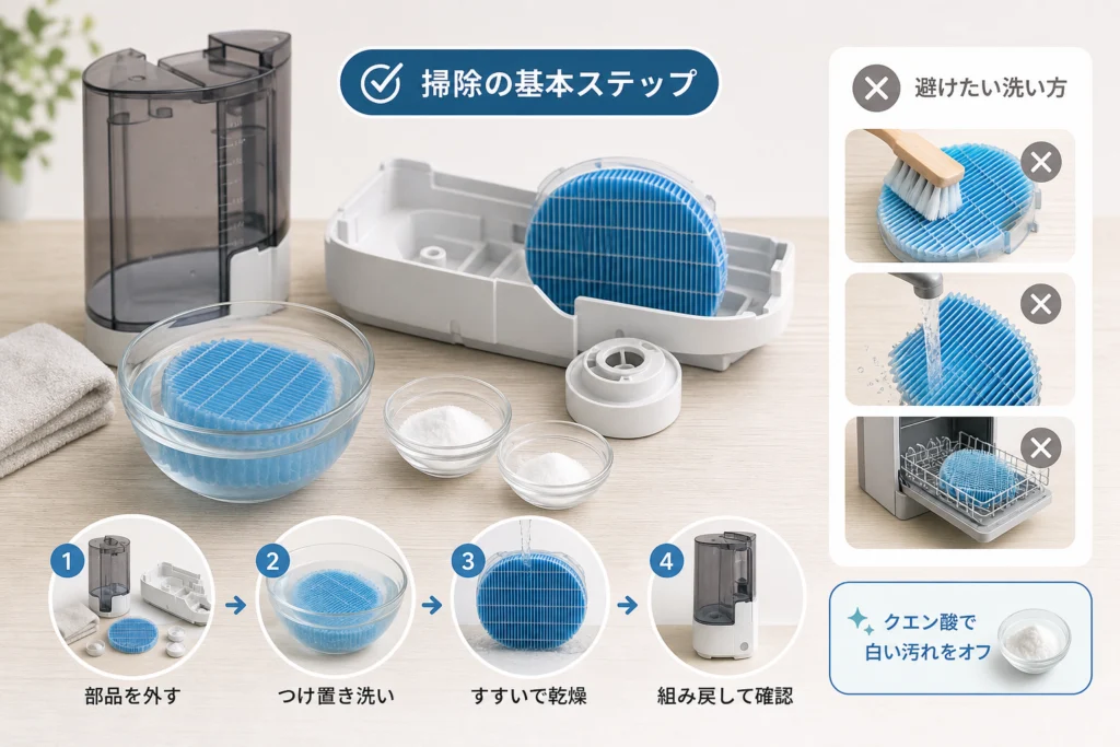 掃除前の準備と避けるべき洗い方