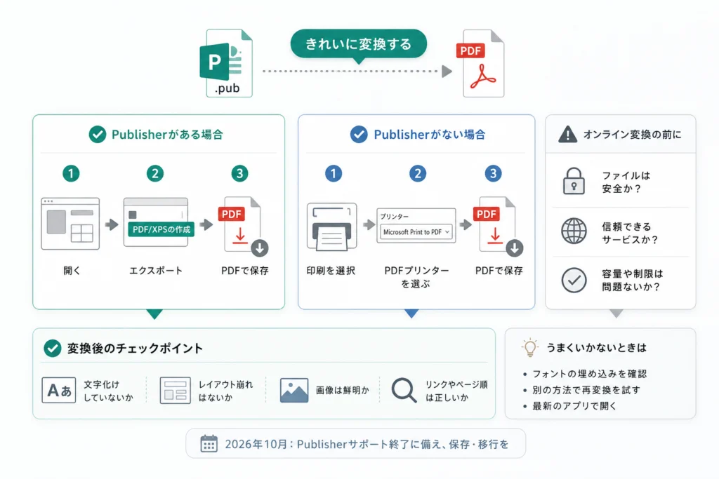 文字欠け・配置の違いは、変換前後と閲覧環境で切り分ける