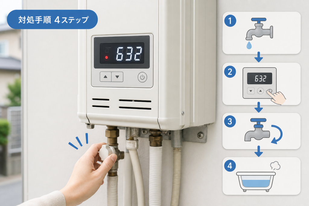 断水後・水抜き後・凍結時に632が出た場合