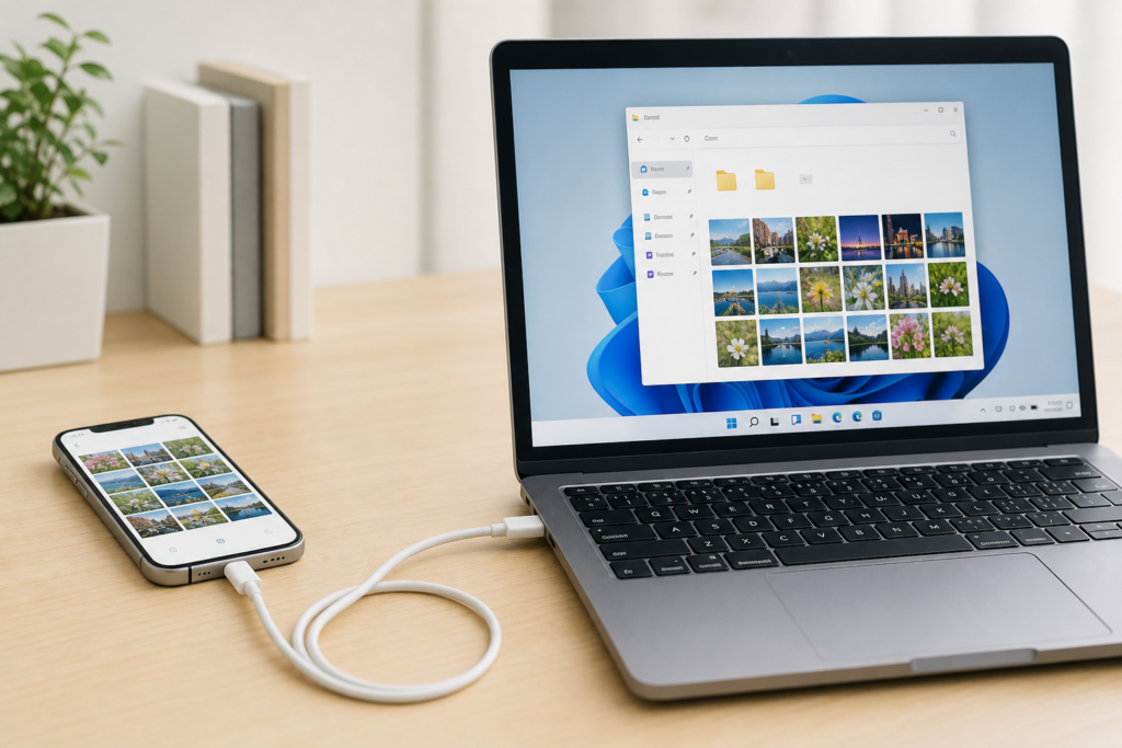 方法1：USBケーブルでiPhoneの写真・動画をWindows 11/10に取り込む手順