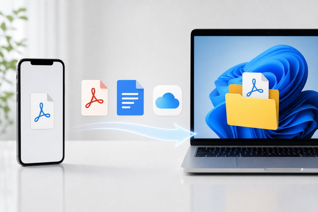 方法3：PDFやアプリ内の文書データをWindows PCへ移動する方法