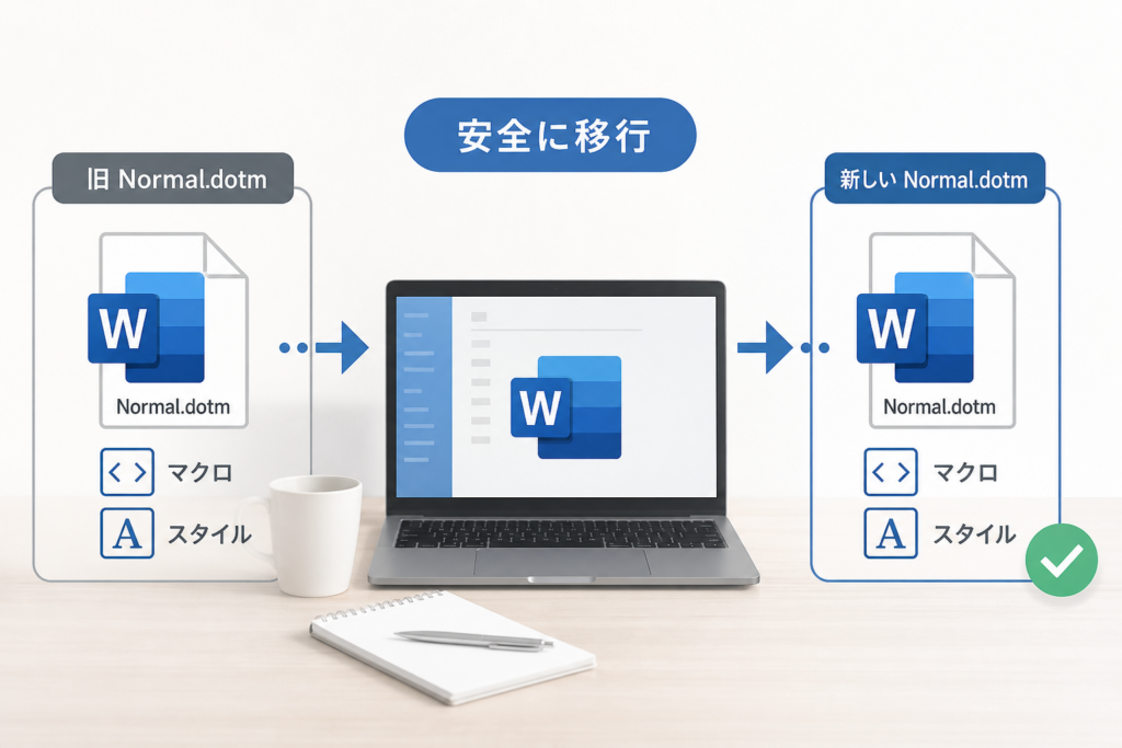 旧Normal.dotmからスタイルやマクロを移すとき