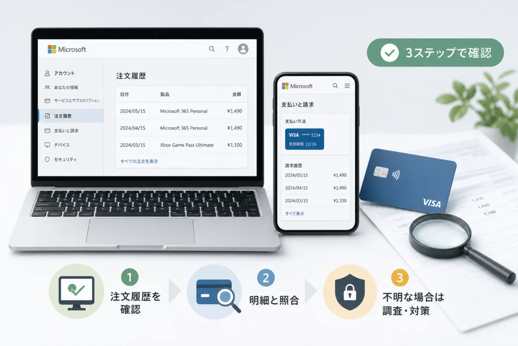 明細の「MSFT」「MICROSOFT」は何の料金？請求情報の見方