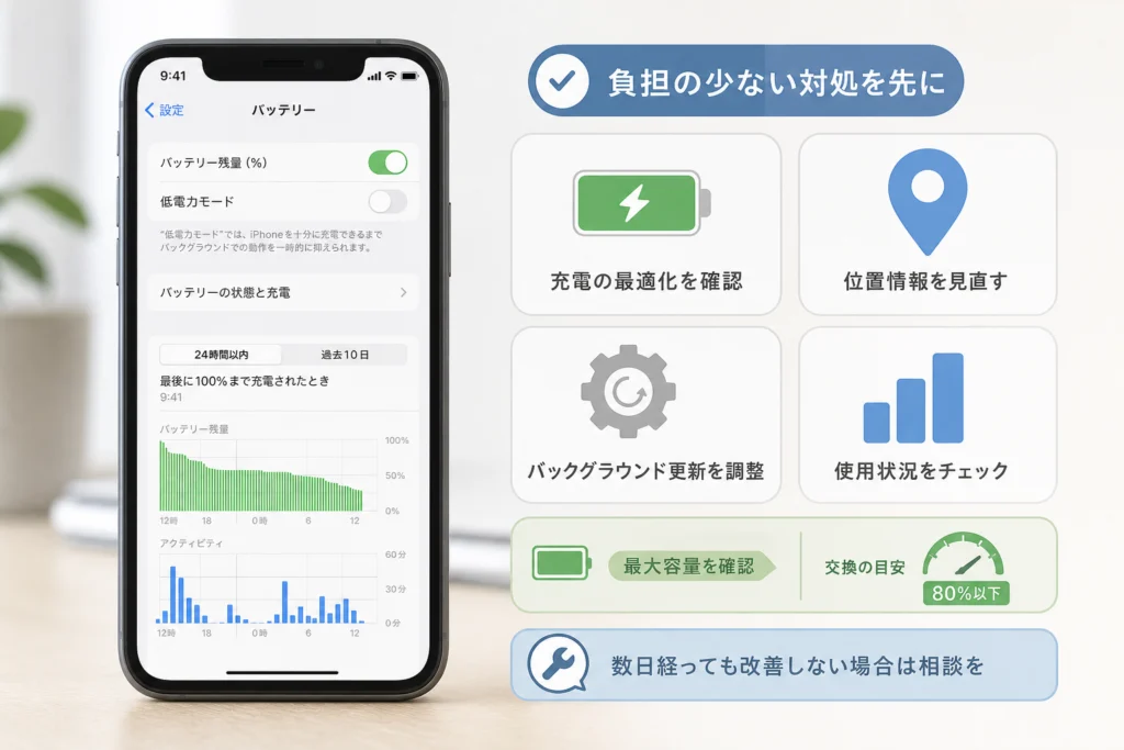 更新直後に試す、負担の少ない対処