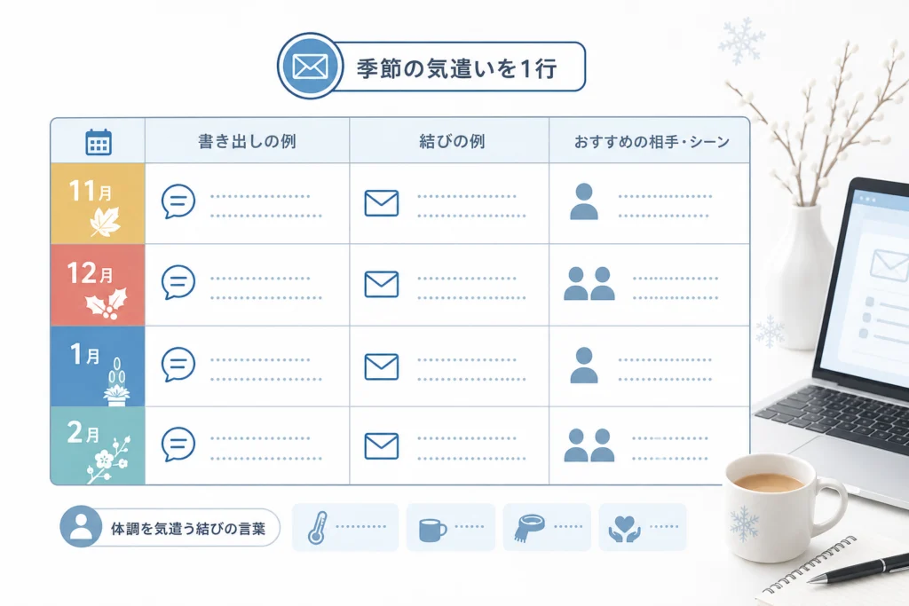 月と相手に合う書き出し・結びはどれ？
